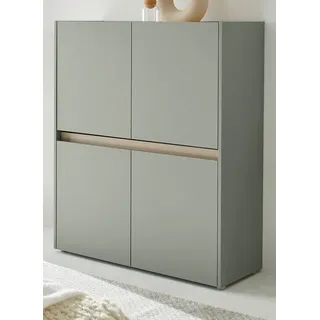 furn.design Highboard 100 x 120 cm Salbei Grün / Eiche