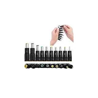 8 in 1 Universal DC Netzteil Adapter, 5.5x2.1 mm Buchse auf Stecker DC Hohlstecker Adapter für Laptop Netzteil, Kompatibel für HP Dell ASUS Acer, mit Männlich Weiblichem DC Anschluss (10 Stück)