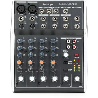 Behringer XENYX 802S Premium-Analogmixer mit 8 Eingängen und USB-Streaming-Schnittstelle