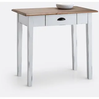 Küchentisch Roside Für 1-2 Pers., Kiefer Massiv Weiss 2 Personen