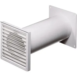 WALLAIR N37824 Rundrohr-Lüftungssystem Ø 10 cm x 48 cm Weiß