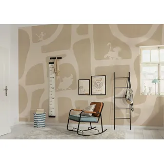 KOMAR Vlies Fototapete Disney The Lion King Animals And Shapes Beige