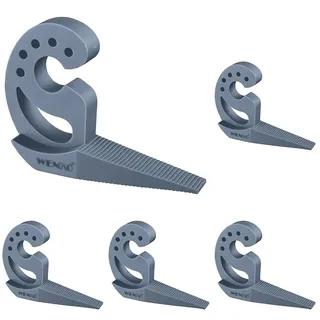 WENKO Türstopper und Fensterstopper Multi-STOP® Blau-Grau Puffer und Klemmschutz Blau (Packung mit 5)