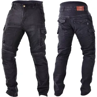 Trilobite Acid Scrambler Doublelayer Motorrad Jeans schwarz 36/32