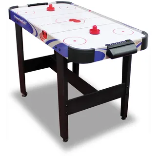 CARROMCO Crosscheck-XT Airhockey| Tisch mit belüftetem Spielfeld, blau