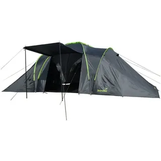 Skandika Kuppelzelt Daytona XXL 6 Personen Familienzelt - 3 großen Schlafkabinen, grau 6 PERSONEN