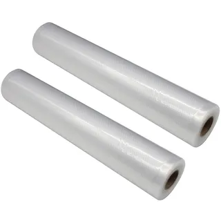 2 Vakuumierfolie Rollen,20cm x500cm Profi Vakuumierbeutel für Vakuumierer & Lebensmittel Vakuumiergerät, Lebensmittel Aufbewahrungsbeutel Küche Verpackungswerkzeug