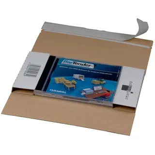 CD-Jewel-Mailer DIN Lang,225x125 mm, mit Fenster Versandtasche für CD und DVD 50 Stück