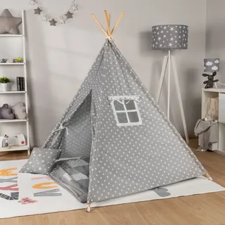 Tipi Kinderzelt für Kinderzimmer Zelt Spielzimmer Indoor Stabil Robust