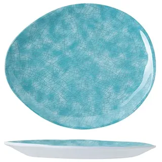 WestCraft Geschirr-Set Luce Al Fresco Melamingeschirr im Keramik-Look – leicht & edel (1-tlg), Melamin, Stilvolles Outdoor-Geschirr – für Picknick, Balkon, Garten & Camping blau