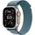GPS + Cellular 49 mm Titangehäuse Natur Alpine Loop Hellblau S