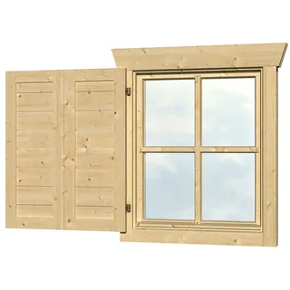 Fensterladen SKANHOLZ, beige (natur), Massivholz, Fensterläden