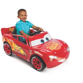 Huffy 17348WP Disney Lightning McQueen Kids Electric Ride On Car, Red