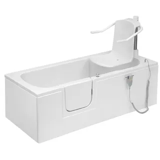 HAK Badewanne LIBERTY Badewanne mit Lift und Tür, 169x69 cm, links weiß