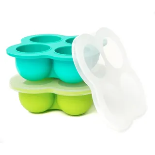 divata Eiswürfelform Mit Deckel, 2er Set FRIERies – Silikon Gefrierform Baby Nahrung blau|grün