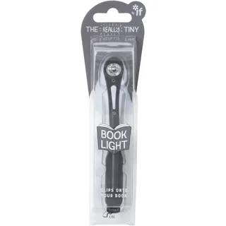 IF Really Tiny Book Light (Grey) – Compact Reading Lights for Books in Bed – Flexible Book Light Clip On – A Great Book Lamp with Batteries Included
