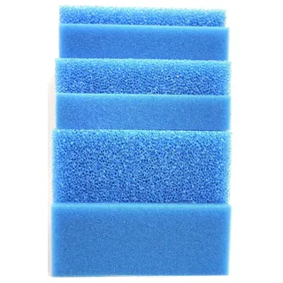 Wohnkult Filtermatte Filterschwamm blau alle Größen von 50 x 50 x 2 cm - 100 x 50 x 10 cm Grob und Fein (50 x 50 x 5 cm GROB 30 PPI)