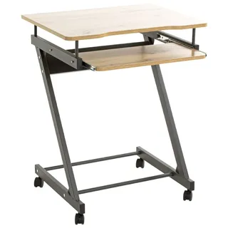 Haku-Möbel HAKU Möbel PC-Tisch mit Rollen eiche hell 60,0 x 49,0 x 75,0 cm
