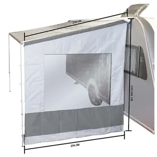 Bo-Camp Seitenwandmarkise Universal Hellgrau 234 x 250 cm