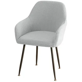 Minicloss Stuhlhusse Stretch Stuhlhussen-Bezüge Mit Armlehne, Stuhlhusse grau