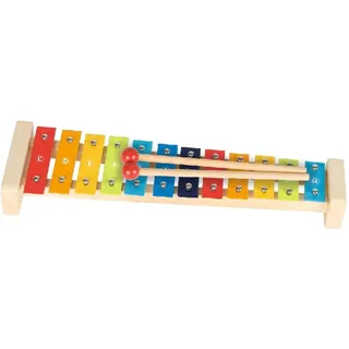 GoKi Kinder-Xylophon mit Notenheft 37,5 cm 4 Teile Holz/Metall