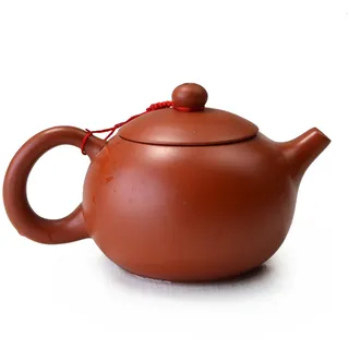 Teekanne, chinesischer Ton, Xishi-Topf, 200 ml, Zisha Rot Gongfu Cha für losen Tee (Rotbraun)