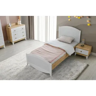 jvm4069424718072 3-teiliges Set Bett Nachttisch und Kommode für das Kinderzimmer,
