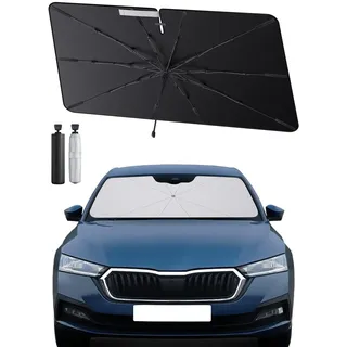 SHAOHAO kompatibel mit Skoda Octavia MK3 MK4 2016-2025 Sonnenschirm Auto Auto Sonnenschutz Frontscheibe Faltbar UV-Schutz Sonnenschirm knitterfreier Stoff Skoda Octavia zubehör