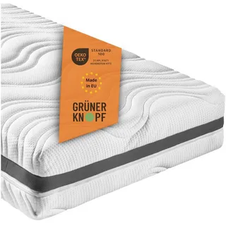 Federkernmatratze Comfort 130, in 90x200 cm, 140x200 cm und weitere Größen, sleepling, 18 cm hoch, mit 7-Zonen Kaltschaum Auflage und verschiedenen Härtegraden weiß 140 cm x 200 cm x 18 cm