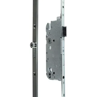 GU Secury Mehrfachverriegelung/Haustürschloss R4 mit Rollzapfen, Dornmaß 65mm, Entfernung: 92mm, Stulp: 20mm eckig, DIN Links/Rechts verwendbar (6-26465) incl. SN-TEC® Montageanleitung