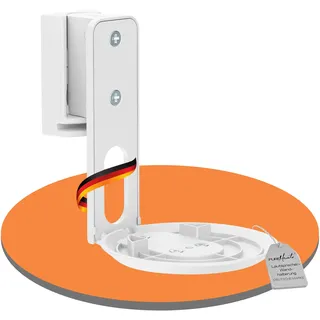 PureMounts Lautsprecher Halterung für Sonos Era 100, Lautsprecher Wandhalterung mit Kabelmanagement, Schwenkbar +/-45°, Neigbar 0/-18°, 3Kg Tragkraft, weiß