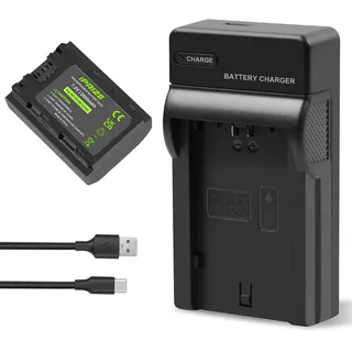 iPrize NP-FZ100 Akku 2600mAh und Ladegerät für Sony Alpha A7 IV, A9II, A7R IV, A7S III, A7R III, A7 III, A7C, A7C II, A6600, A6700, FX3, FX30, A7C II, A1, A7R V, A7CR, ZV-E1