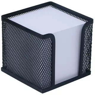 Wedo Zettelbox Office 65701 10x10x10cm Drahtmetall schwarz