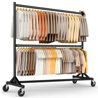 HoKeeper Kleiderständer mit Z-Ständer 0 x 0 x 0 cm Schwarz