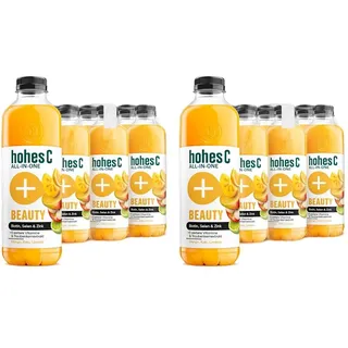 hohes C ALL-IN-ONE Beauty (6x 850ml), Mehrfruchtsaft aus Fruchtsaftkonzentraten (Mango, Kaki, Limette), vitaminreich, ohne Zuckerzusatz & Süßungsmittel, ohne künstliche Aromen, vegan (Packung mit 2)