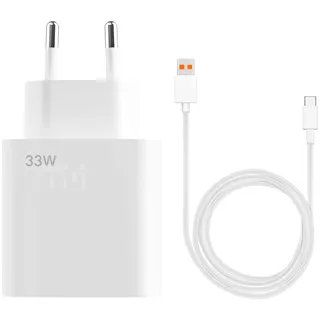 Original 33W TurboCharge Ladegerät mit USB-C Ladekabel, Adapter, Schnellladegerät für Xiaomi 15 14 13 12, Redmi 15 14 A5 A3, Redmi-Note 15 14 13 12 11 10, Poco C85 C75 M7 M6 X7 X6 X5 X4, Pad 2 Pro