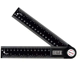 GemRed Winkelmesser Digital, 200mm Digitaler Winkelmesser mit LCD Anzeige, 360° Multi Winkel Lineal Winkellehre für Maschinenbau, Holzbearbeitung, Bauwesen, Heimwerken (Batterie enthalten)