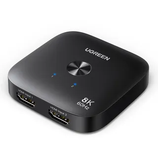 UGREEN HDMI Switch 8K60Hz 2 In 1 Out HDMI 2.1 Switcher 4K240Hz/4K120Hz Umschalter für Switch1/2, PC, Laptop, PS5, Xbox, HDTV, Monitor usw.
