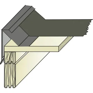 4 Home and Garden Flachdachblende - außen/innen für Flachdachhäuser ohne Blendbretter (1 Stück, Typ 10)