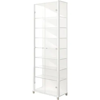 fif Möbel Vitrine Optima 58 x 32,7 x 172 cm Weiß