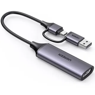UGREEN Video Capture Card, 4K Eingang und 1080P Capture, HDMI auf USB C/A