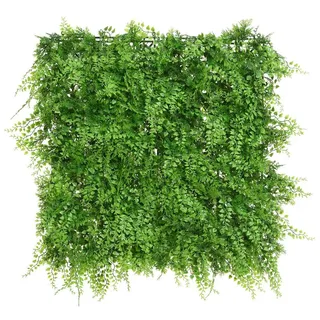 Kunstgras, Decoris season decorations, Künstliche Pflanzen Wand Mix aus Farn und Efeu 50x50cm grün grün