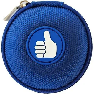 immi Mini-Etui, Daumen hoch Täschchen in Blau, nur 7cmØ, kleine Kopfhörer Tasche