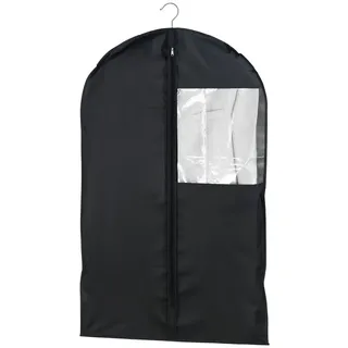 Wenko Kleidersack Deep Black 60 x 100 cm - Kleider Sack Hülle Schutz Säcke Aufbewahrung Anzug 100x60cm - Schwarz