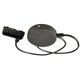 Deko-Light 1-Phasen Schienensystem D One mit Deckenbaldachin, schwarz