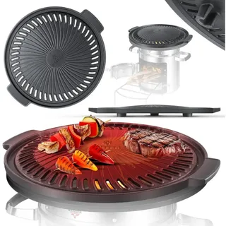 Kesser KESSER® Raketenofen Inkl. Grillpfanne aus Gusseisen mit Tragetasche, Dutch Oven BBQ Rakete Holzofen Camping Campingkocher Campinggrill,