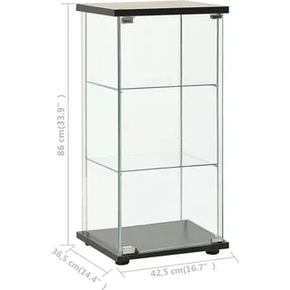 vidaXL Vitrine 42,5 x 36,5 x 86 cm Schwarz