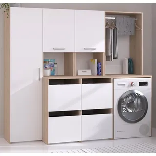 Parisot Waschmaschinenumbauschrank Laundry 204 x 0 x 0 Weiß/Eiche