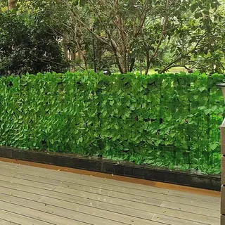 Xigner Künstliche Sichtschutz Efeu Künstliche Hecke,100x300cm Dekoration für Indoor Outdoor Garten Robust und langlebig Sichtschutzzaun Bildschirm, für Garten Terrasse Balkon