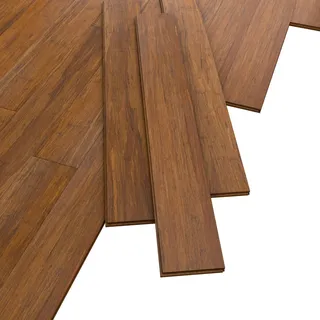 ARTENS - Parkettboden Anza - Versiegeltes massives Bambusparkett zum Kleben - Intenso - Natürliches Holz - Braun - L.92 cm x B.13,2 cm - Dicke 14 mm - 1,09 m2/ 9 Dielen - Belastungsklasse 21